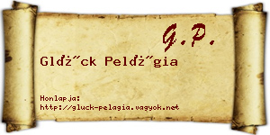 Glück Pelágia névjegykártya
